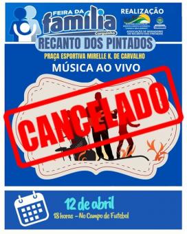 Cancelada Feira do Recanto