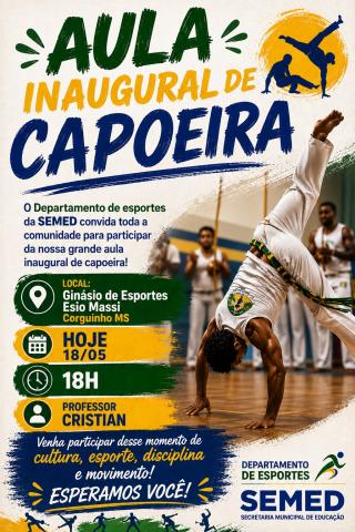Aula inaugural de capoeira