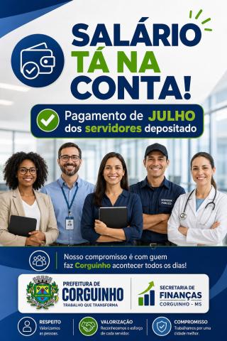 Salário tá na conta